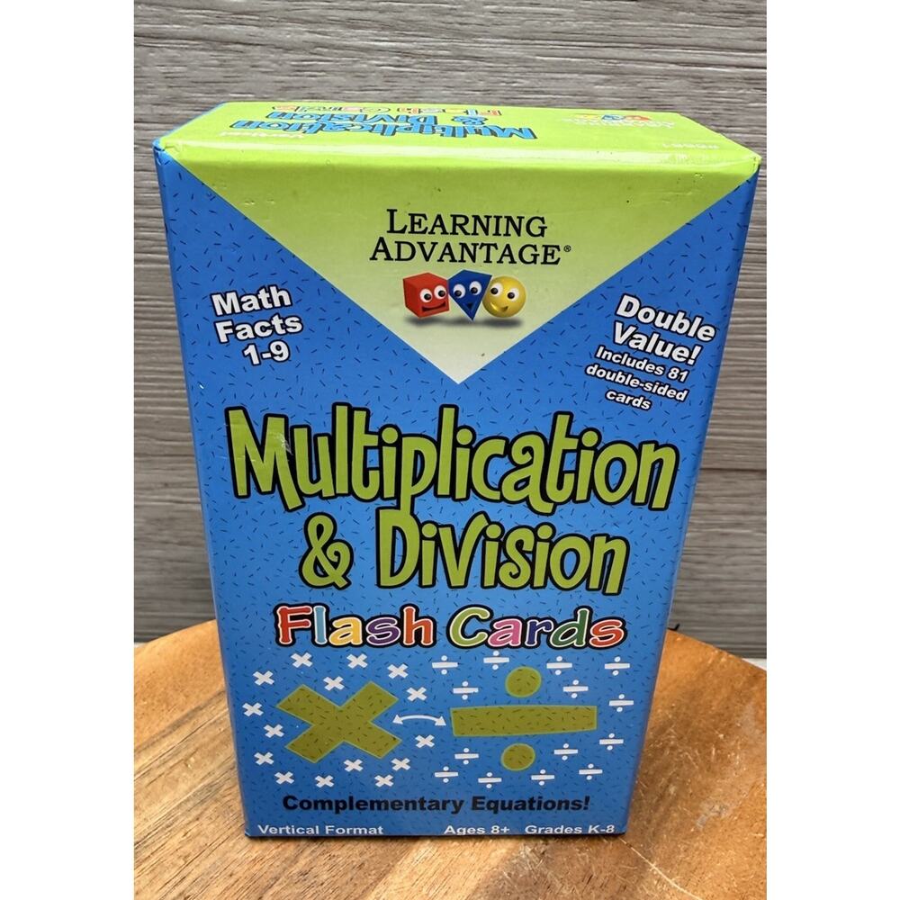 Learning Advantage Multiplication And Division Flash Cards. Double Value.